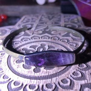 Amethyst bangle handmade